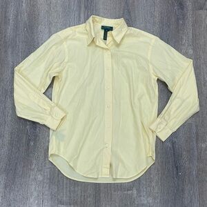 Lauren Ralph Lauren Butter Cream Cotton Button Down Shirt